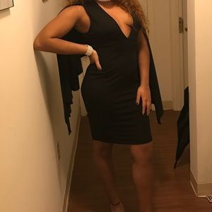 Black dress with cape